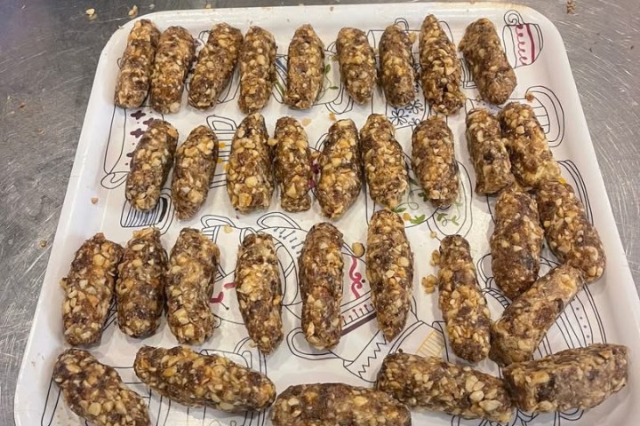 a tray of food on a counter