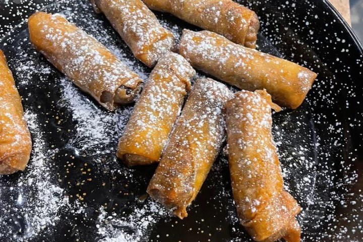 a close up of food on a grill