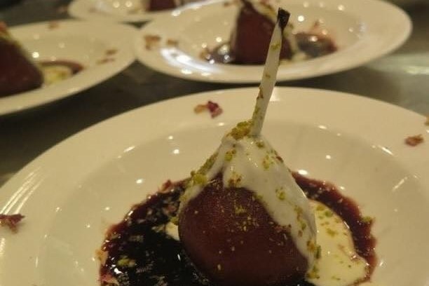 a dessert on a plate