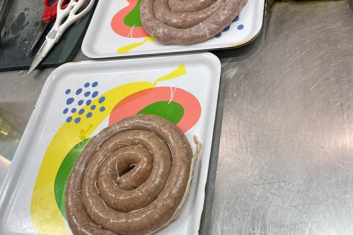 a tray of food on a table