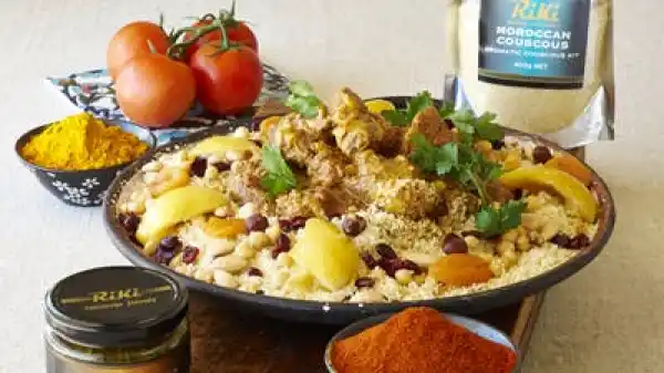 a bowl of food on a table