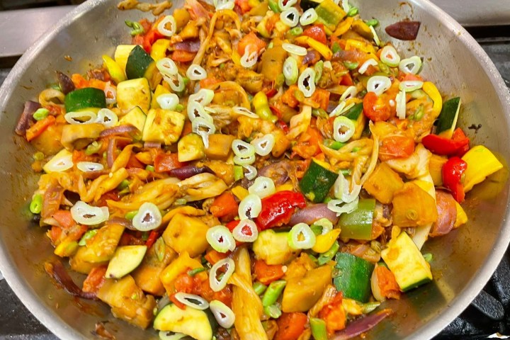 a bowl of food on a plate