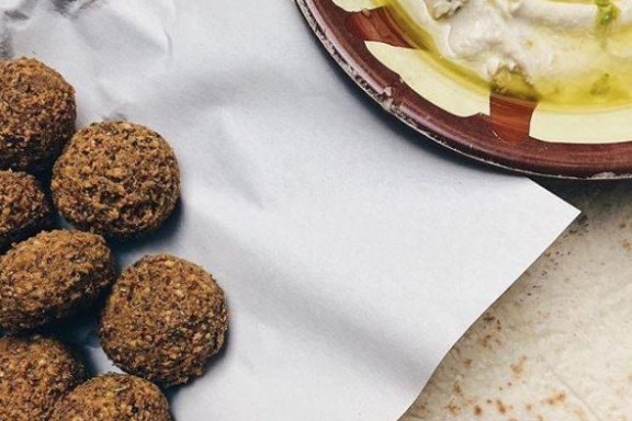 a plate of food on a table