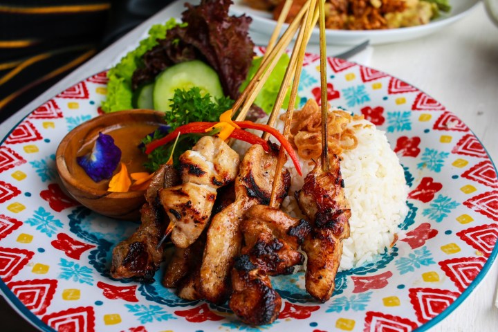 a plate of food on a table