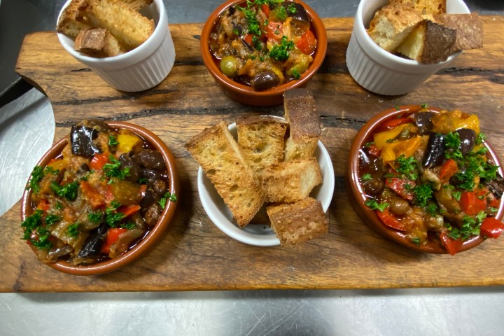 a plate of food on a table