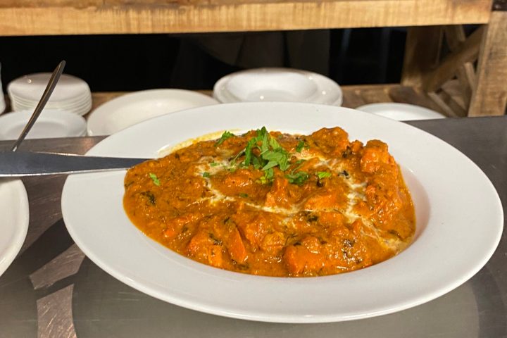 a plate of food on a table