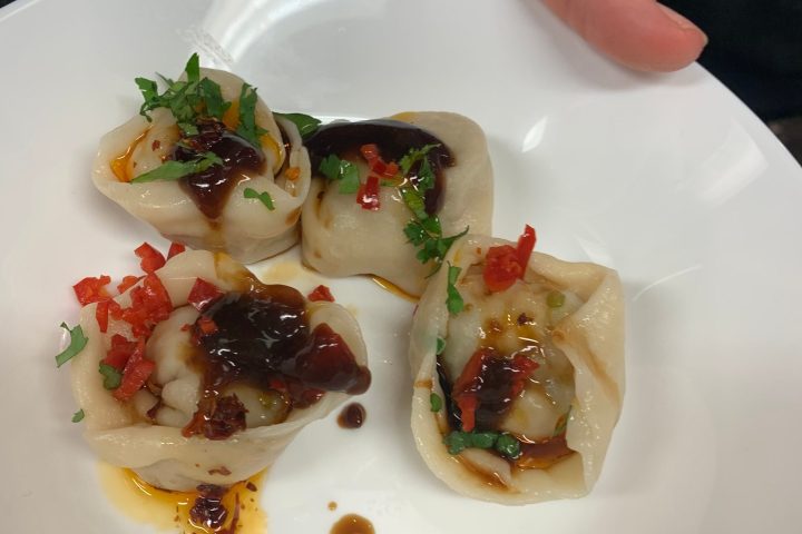 a plate of food on a table