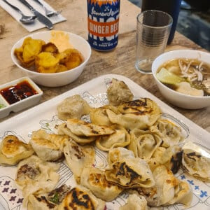 a plate of food on a table