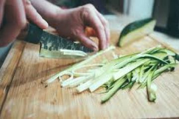 a wooden cutting board
