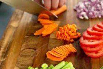 food on the cutting board