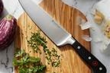 a plate of food with a knife