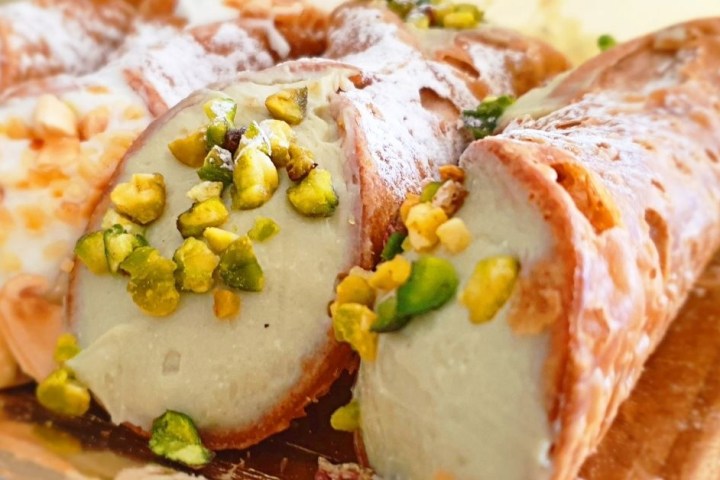 a close up of food on a plate