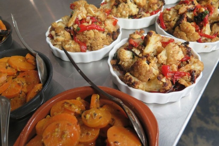 a bunch of food on a table