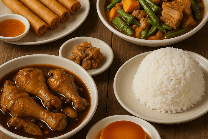 a plate of food on a table